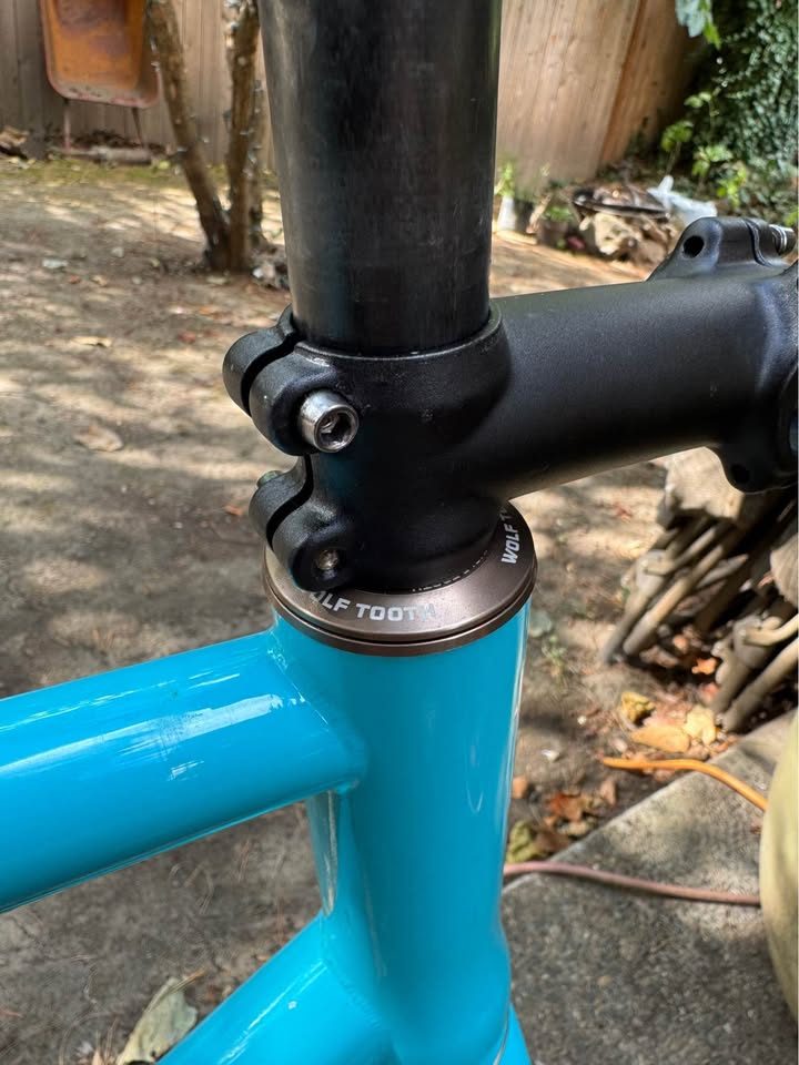 Kona Rove LTD frameset in turquoise with its carbon fork, from the seller's Marketplace listing. Photo 3 of 5.