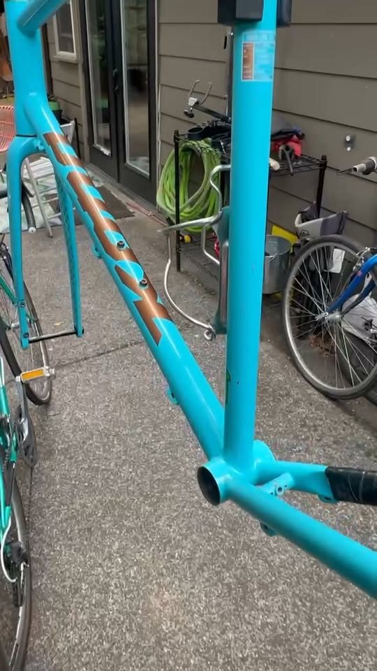 Kona Rove LTD frameset in turquoise with its carbon fork, from the seller's Marketplace listing. Photo 5 of 5.