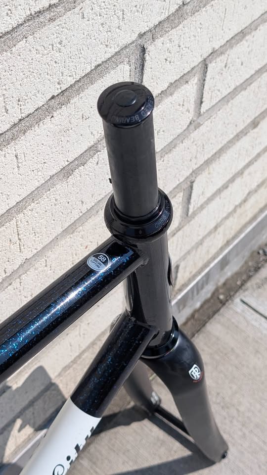 All-City Macho Man Disc frameset in black iridescent paint, from the seller's Marketplace listing.